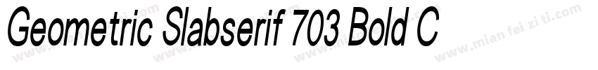 Geometric Slabserif 703 Bold Conden字体转换